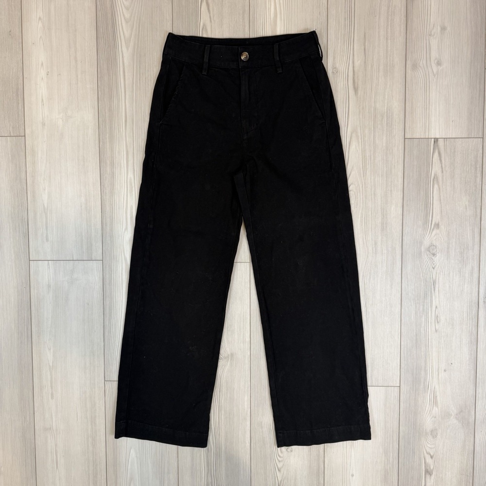 American‎ Giant Women's Size 4 28x28 Black Straight Leg Denim Pants High Rise
